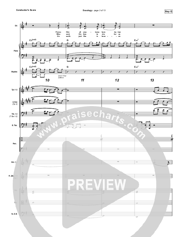 Doxology Conductor's Score (Stars Go Dim)