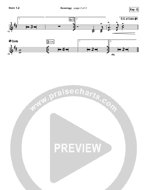 Doxology French Horn 1/2 (Stars Go Dim)