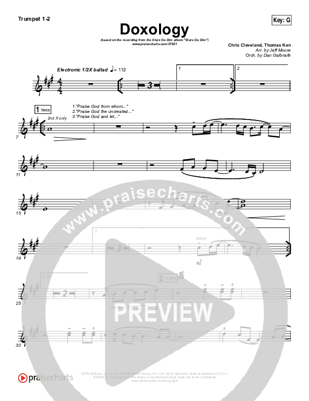 Doxology Trumpet 1,2 (Stars Go Dim)