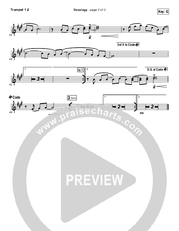 Doxology Trumpet 1,2 (Stars Go Dim)