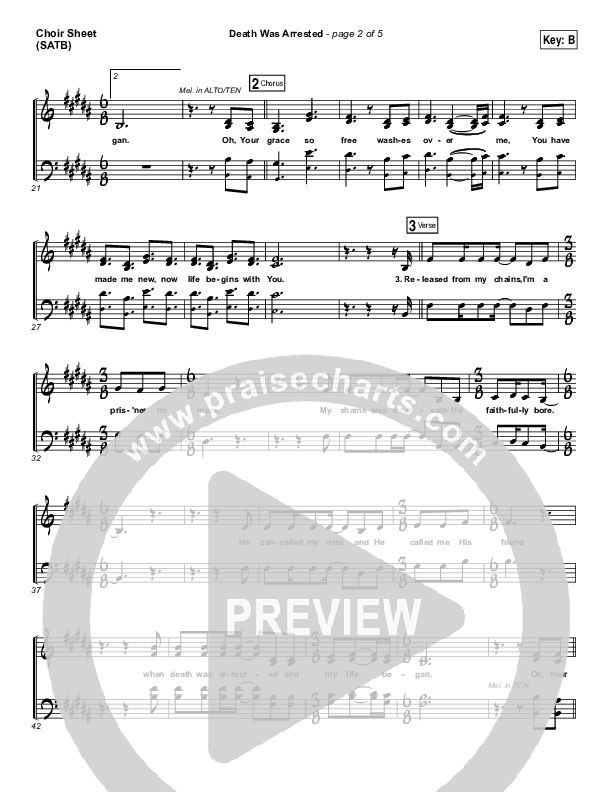 Death Was Arrested Choir Vocals (SATB) (North Point Worship)