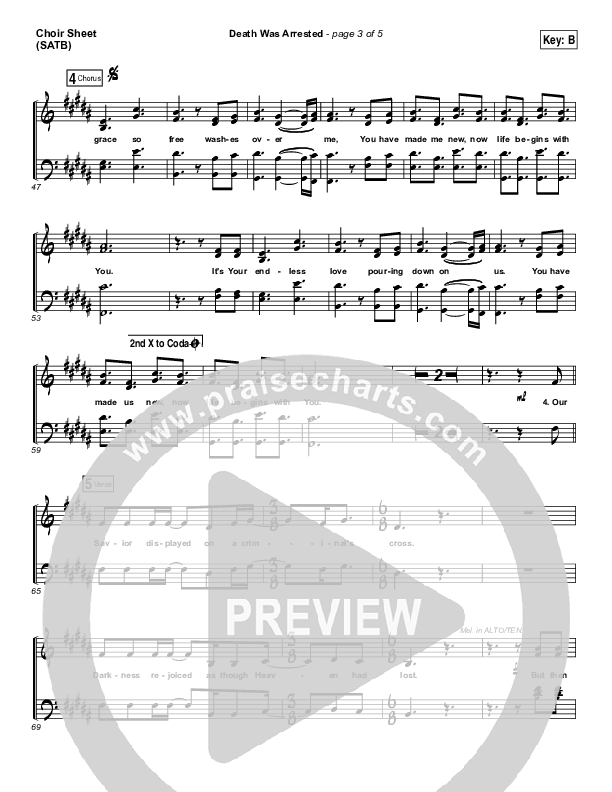 Death Was Arrested Choir Vocals (SATB) (North Point Worship)