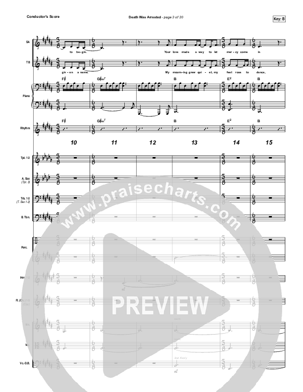 Death Was Arrested Conductor's Score (North Point Worship)