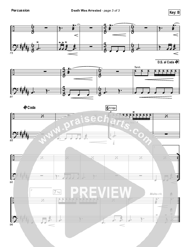 Death Was Arrested Percussion (North Point Worship)