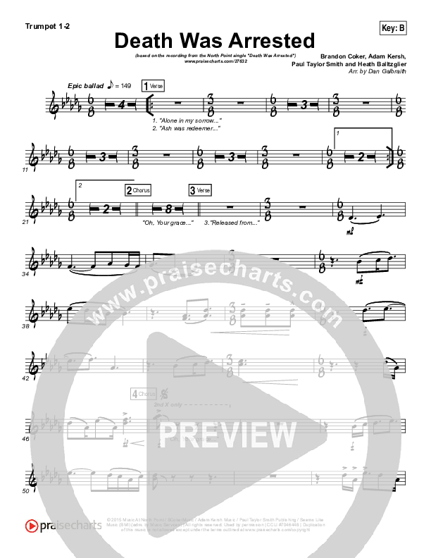 Death Was Arrested Brass Pack (North Point Worship)