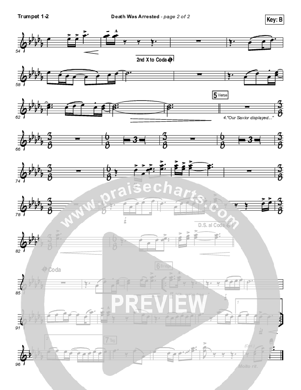 Death Was Arrested Trumpet 1,2 (North Point Worship)