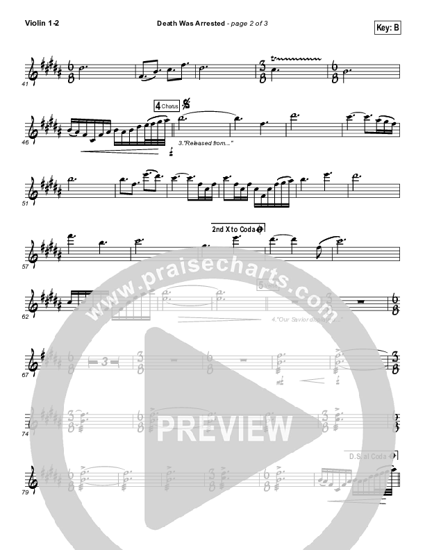 Death Was Arrested Violin 1/2 (North Point Worship)