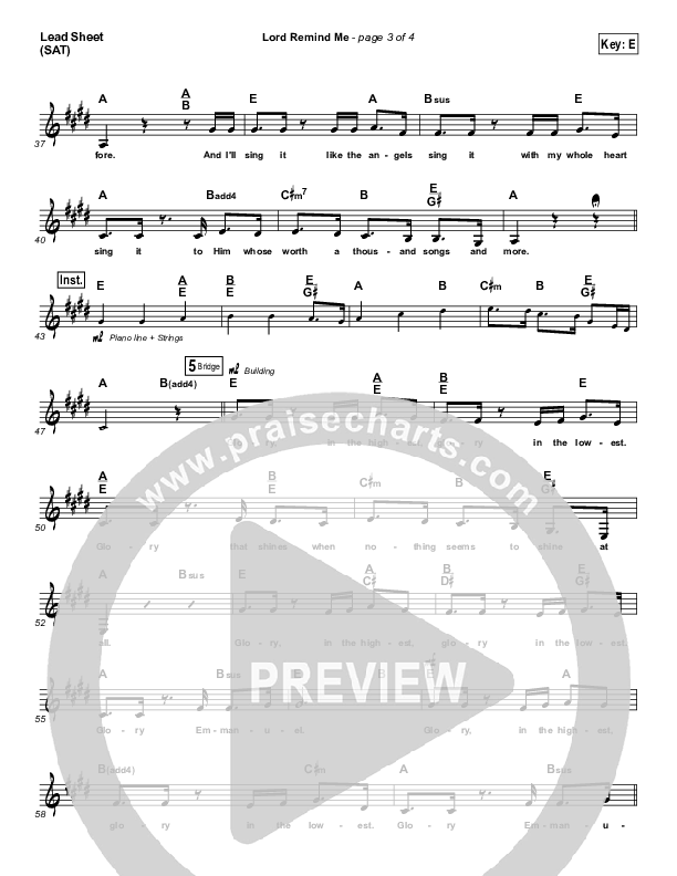 Lord Remind Me Lead (SAT) (Jon Guerra / Valerie Guerra)