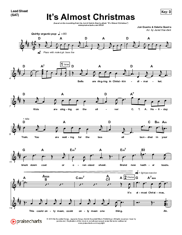 It's Almost Christmas Lead (SAT) (Jon Guerra / Valerie Guerra)