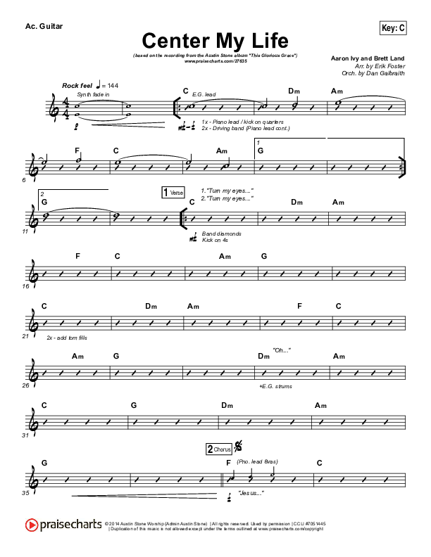 Center My Life Acoustic Guitar (Austin Stone Worship)