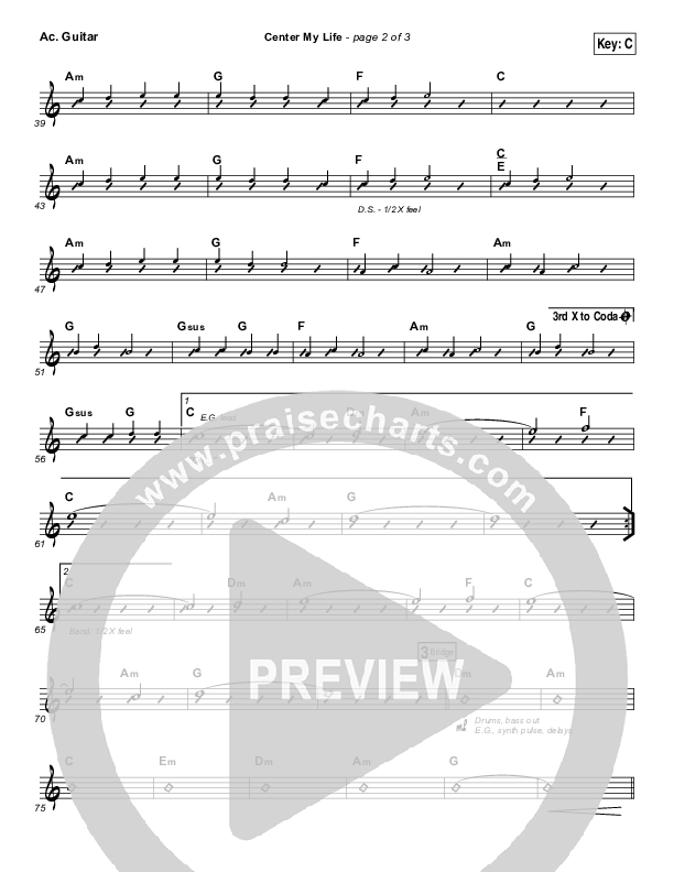 Center My Life Acoustic Guitar (Austin Stone Worship)