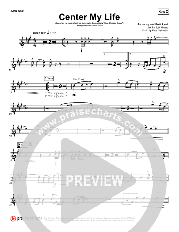 Center My Life Alto Sax (Austin Stone Worship)