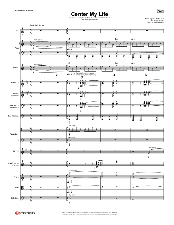 Center My Life Conductor's Score (Austin Stone Worship)