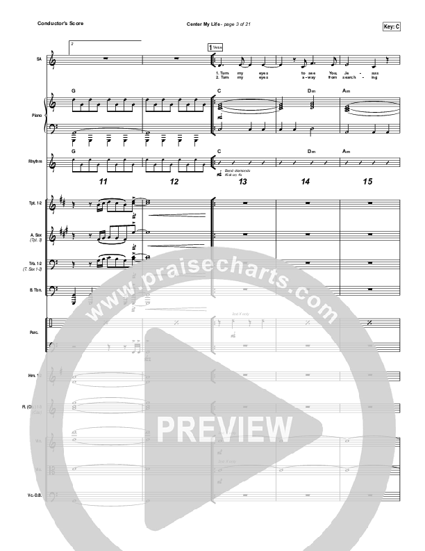 Center My Life Conductor's Score (Austin Stone Worship)