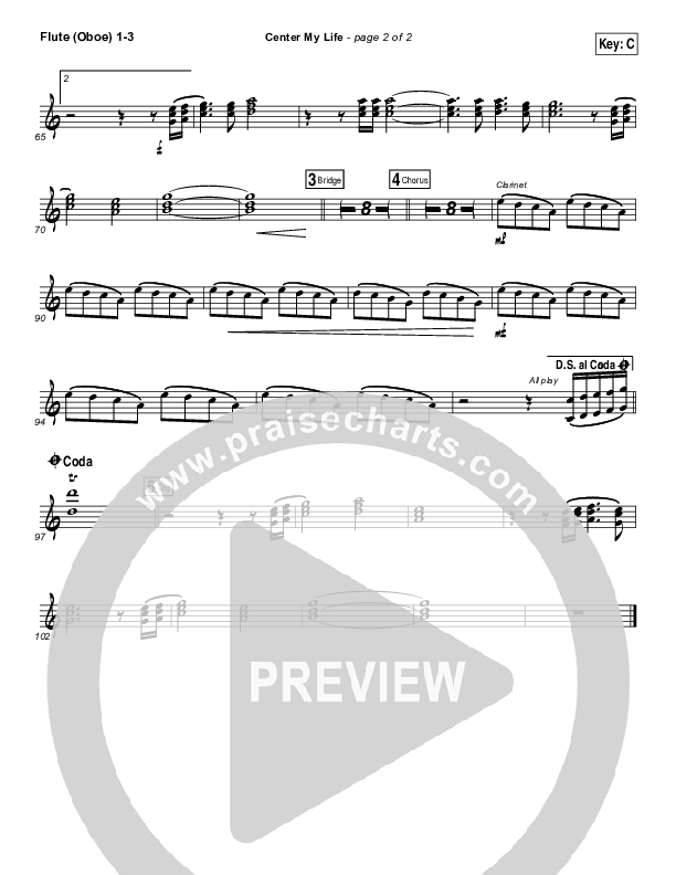 Center My Life Flute/Oboe 1/2/3 (Austin Stone Worship)