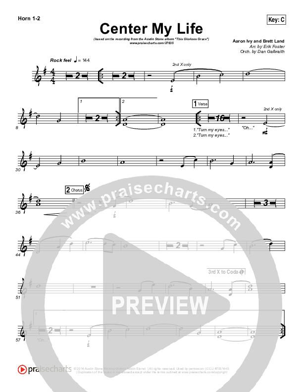 Center My Life Brass Pack (Austin Stone Worship)