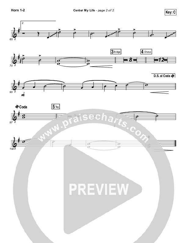 Center My Life Brass Pack (Austin Stone Worship)