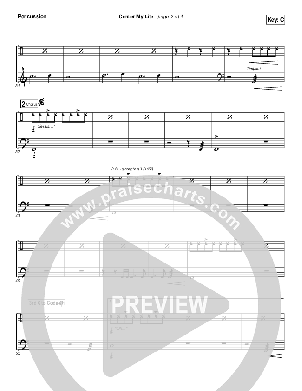 Center My Life Percussion (Austin Stone Worship)