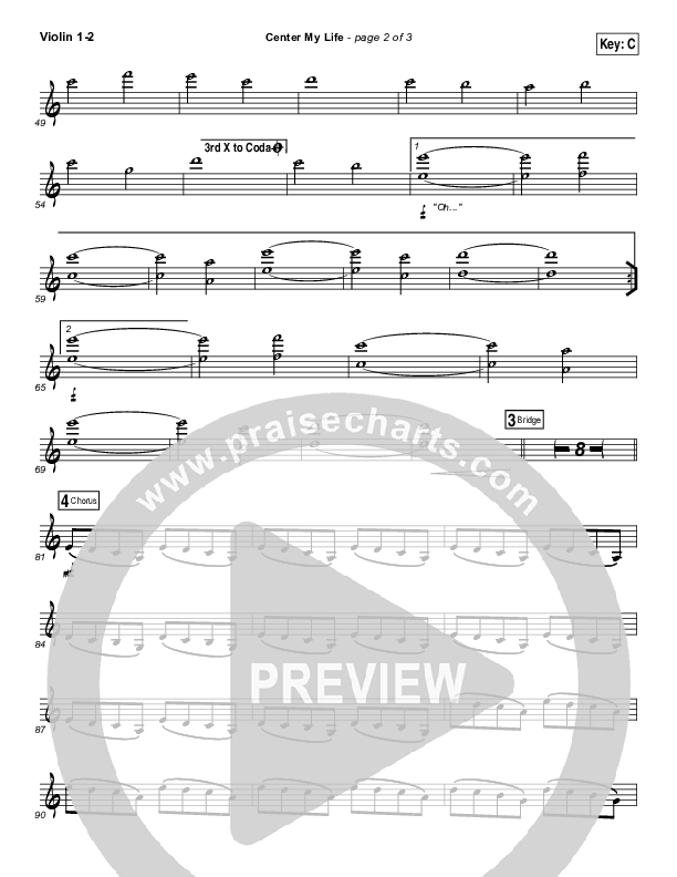 Center My Life Violin 1/2 (Austin Stone Worship)