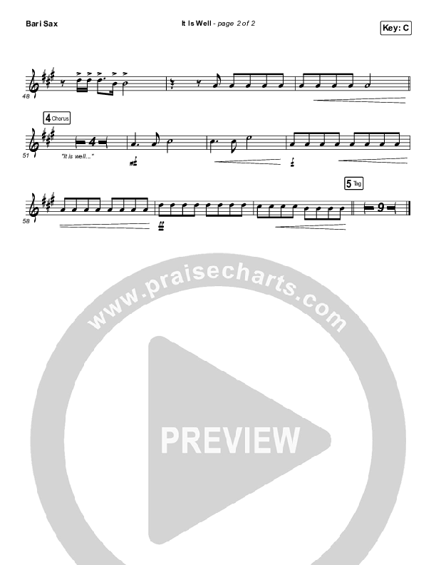 It Is Well Bari Sax (Austin Stone Worship)