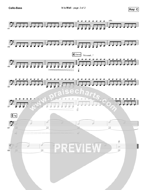 It Is Well Cello/Bass (Austin Stone Worship)