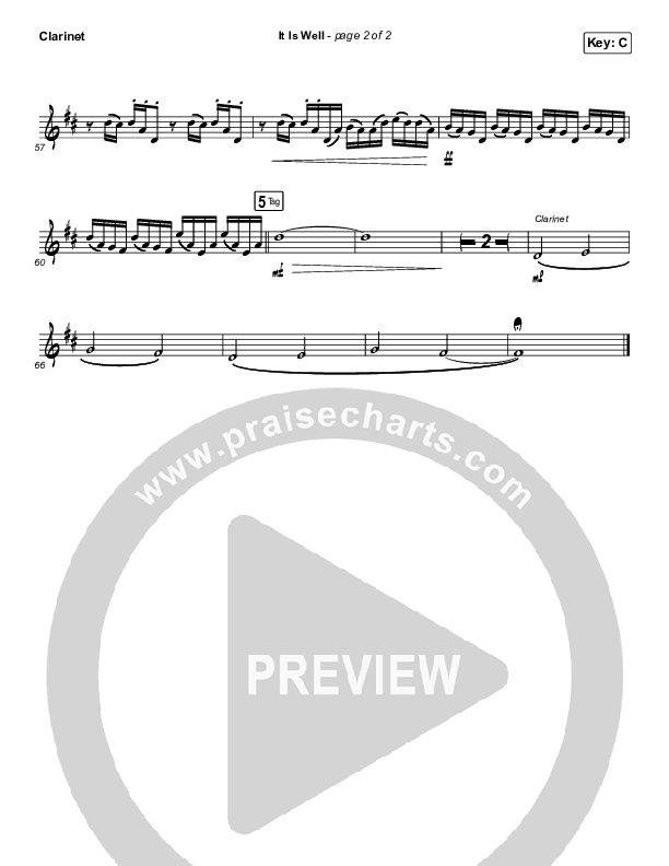 It Is Well Clarinet (Austin Stone Worship)