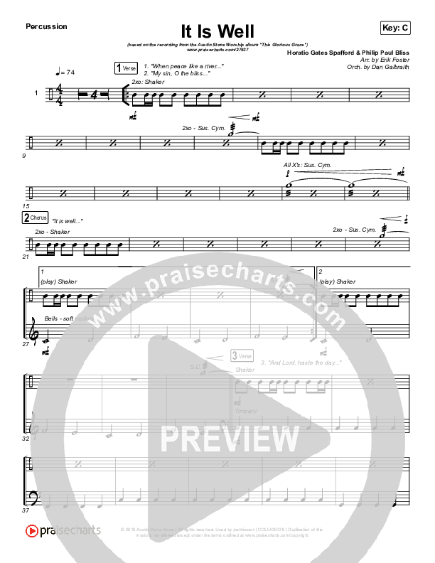 It Is Well Percussion (Austin Stone Worship)