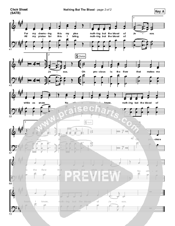 Nothing But The Blood Choir Vocals (SATB) (Austin Stone Worship)