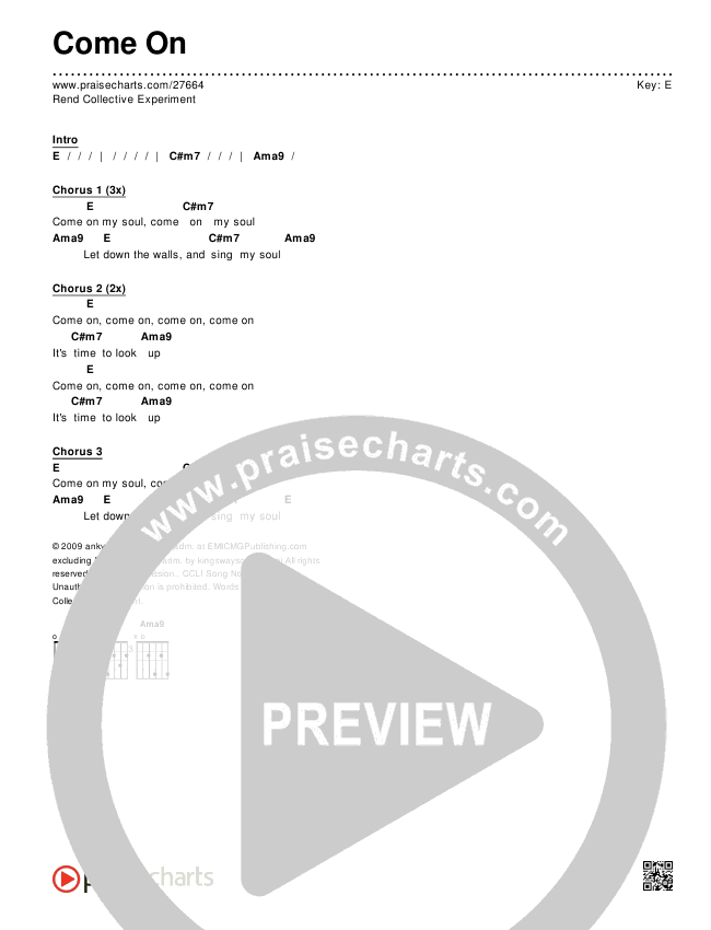 Come On Chords & Lyrics (Rend Collective)