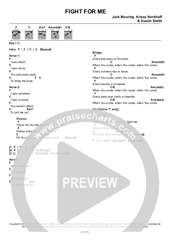 Fight For Me Chords & Lyrics (Dustin Smith)