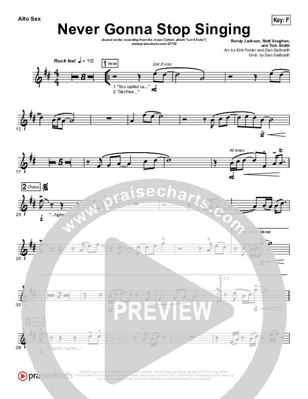 Never Gonna Stop Singing Wind Pack (Jesus Culture / Kim Walker-Smith)