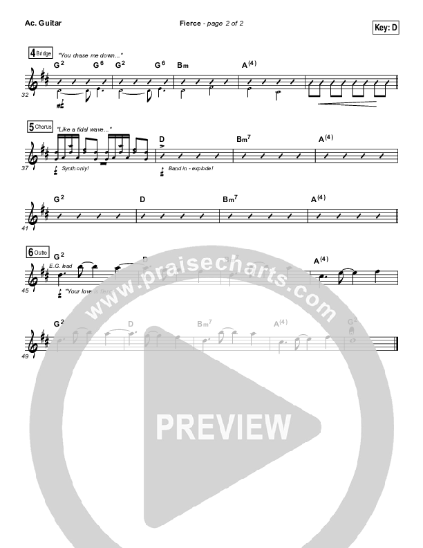 Fierce (Studio) Acoustic Guitar (Jesus Culture / Chris Quilala)