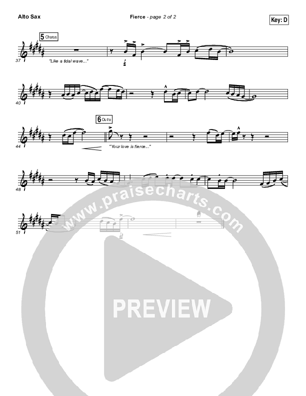 Fierce (Studio) Alto Sax (Jesus Culture / Chris Quilala)