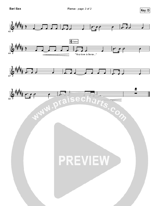 Fierce (Studio) Bari Sax (Jesus Culture / Chris Quilala)