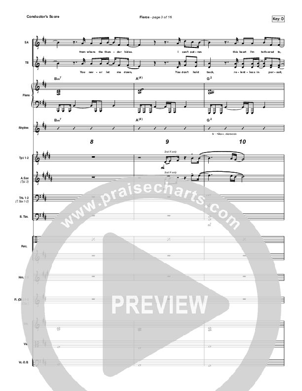 Fierce Conductor's Score (Jesus Culture / Chris Quilala)