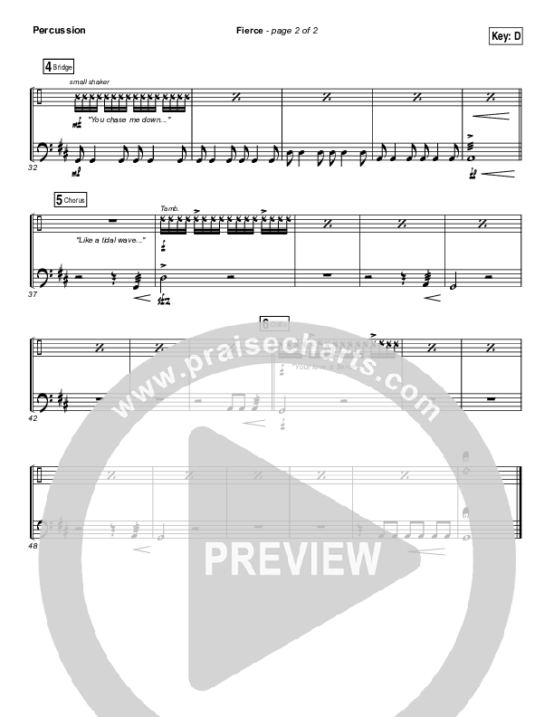 Fierce (Studio) Percussion (Jesus Culture / Chris Quilala)