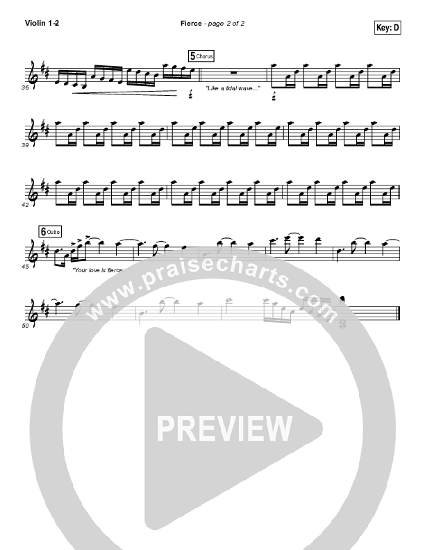 Your Love Never Fails Violin Sheet Music PDF (Jesus Culture) - PraiseCharts