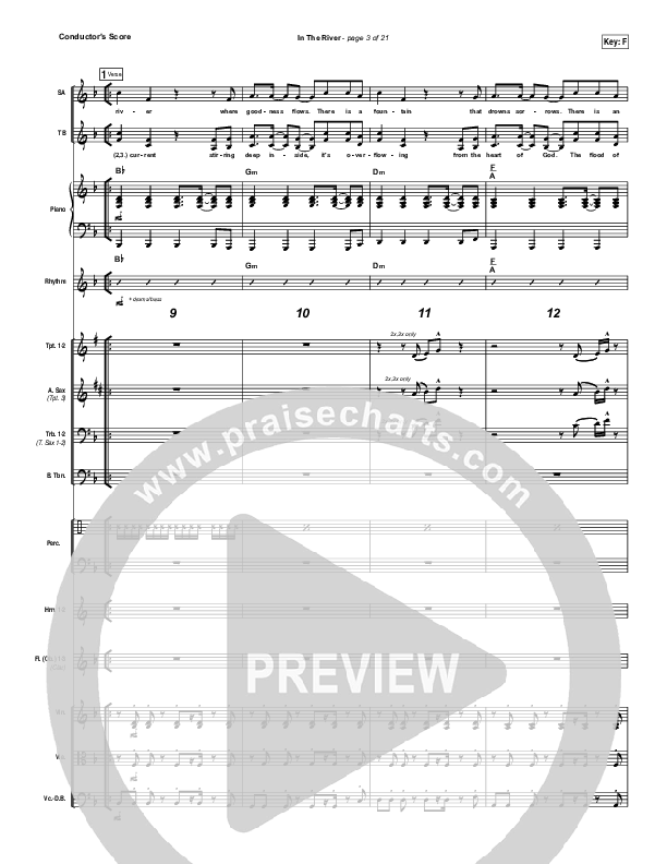 In The River Conductor's Score (Jesus Culture / Kim Walker-Smith)