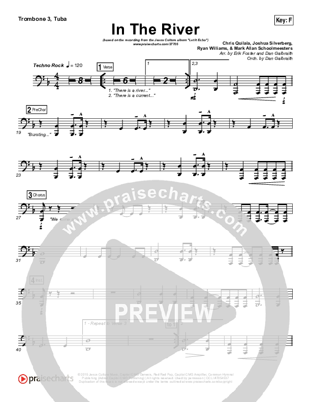 In The River Trombone 3/Tuba (Jesus Culture / Kim Walker-Smith)