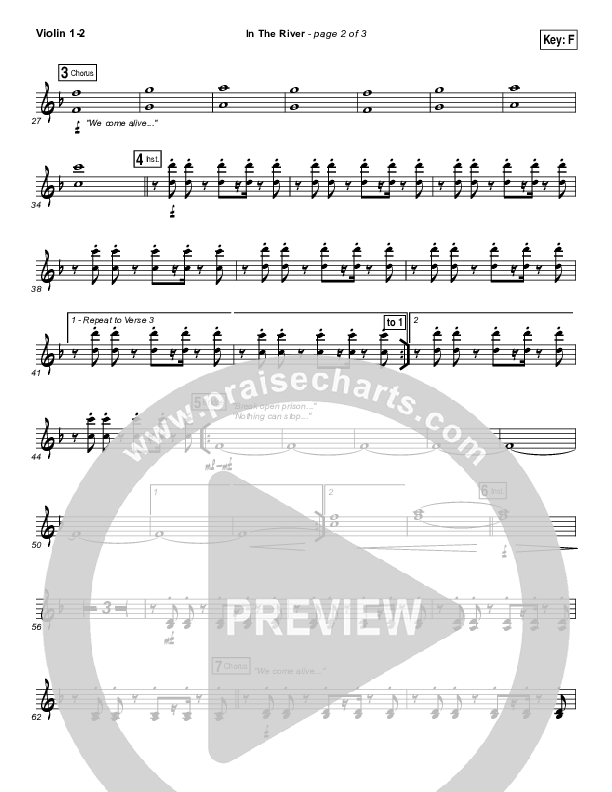 In The River Violin 1/2 (Jesus Culture / Kim Walker-Smith)