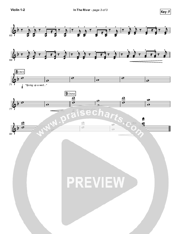 In The River Violin 1/2 (Jesus Culture / Kim Walker-Smith)