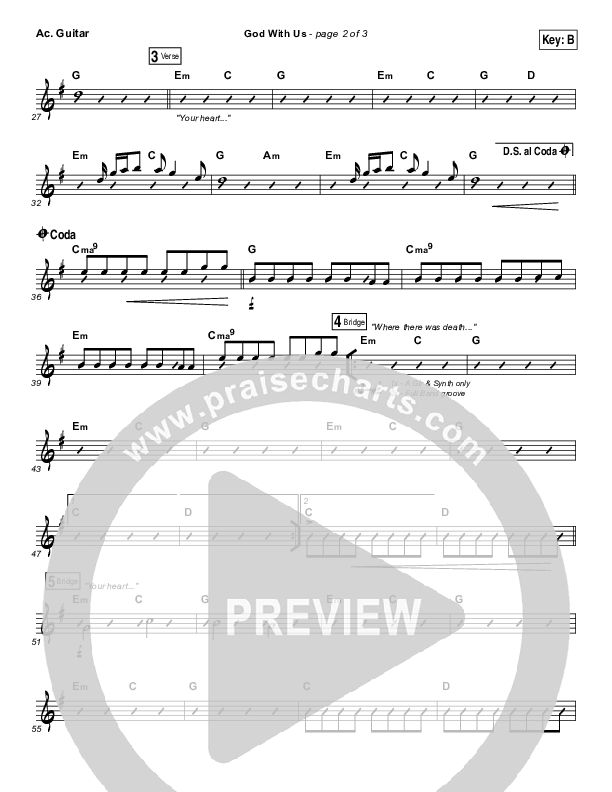 God With Us Acoustic Guitar (Jesus Culture / Bryan Torwalt)