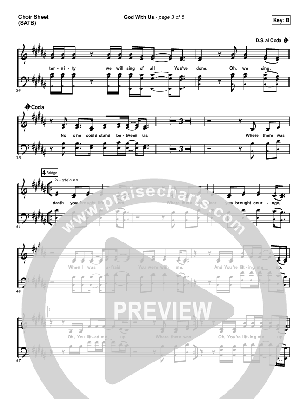 God With Us Choir Vocals (SATB) (Jesus Culture / Bryan Torwalt)