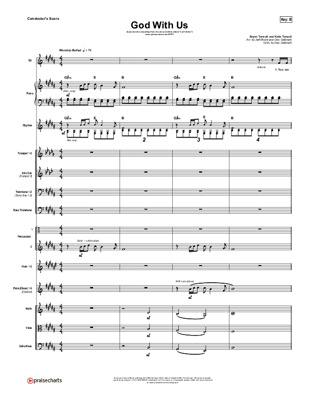 God With Us Conductor's Score (Jesus Culture / Bryan Torwalt)