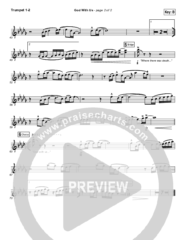 God With Us Trumpet 1,2 (Jesus Culture / Bryan Torwalt)