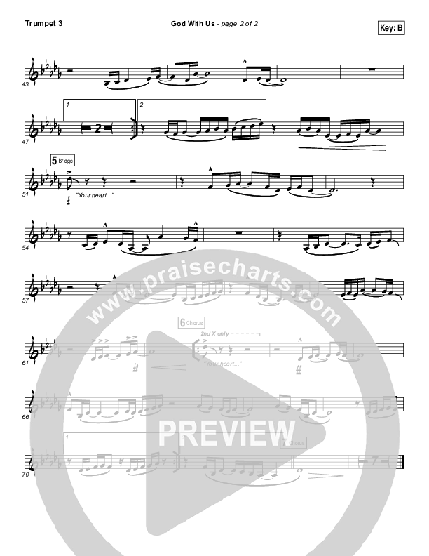 God With Us Trumpet 3 (Jesus Culture / Bryan Torwalt)