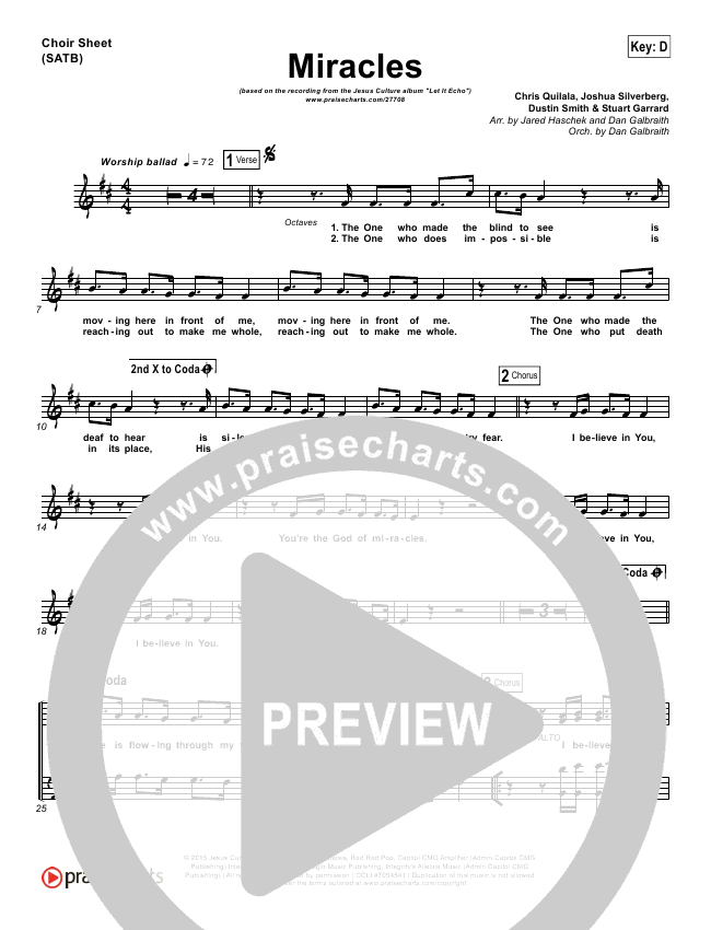 Miracles Choir Sheet Satb Jesus Culture Chris Quilala Praisecharts Smarturl.it/letitecho?iqid=vevo subscribe to the jesus culture channel: miracles choir sheet satb jesus
