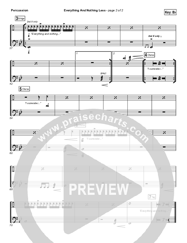 Everything And Nothing Less Percussion (Jesus Culture / Chris McClarney)