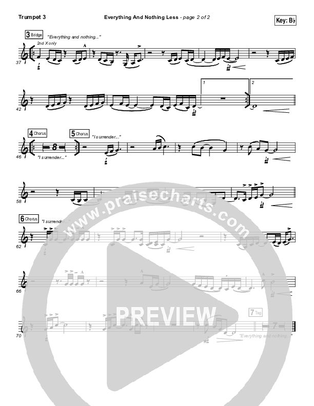 Everything And Nothing Less Trumpet 3 (Jesus Culture / Chris McClarney)