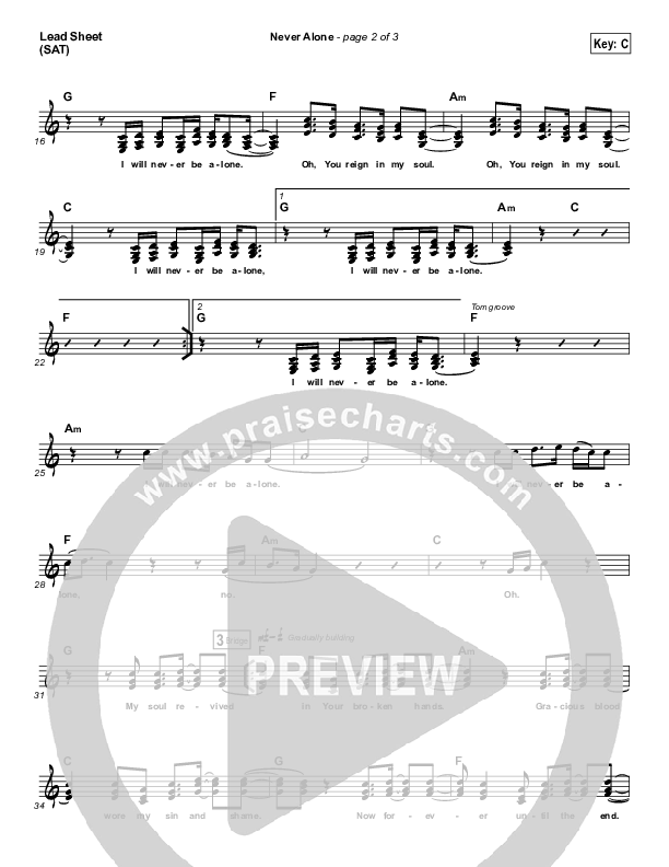 Never Alone  Lead (SAT) (Hillsong Young & Free)